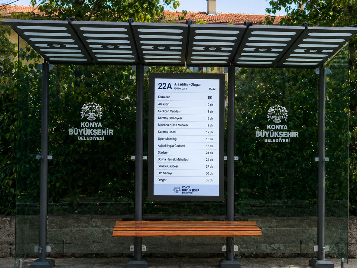 Outdoor LCD Akıllı Durak Ekranları