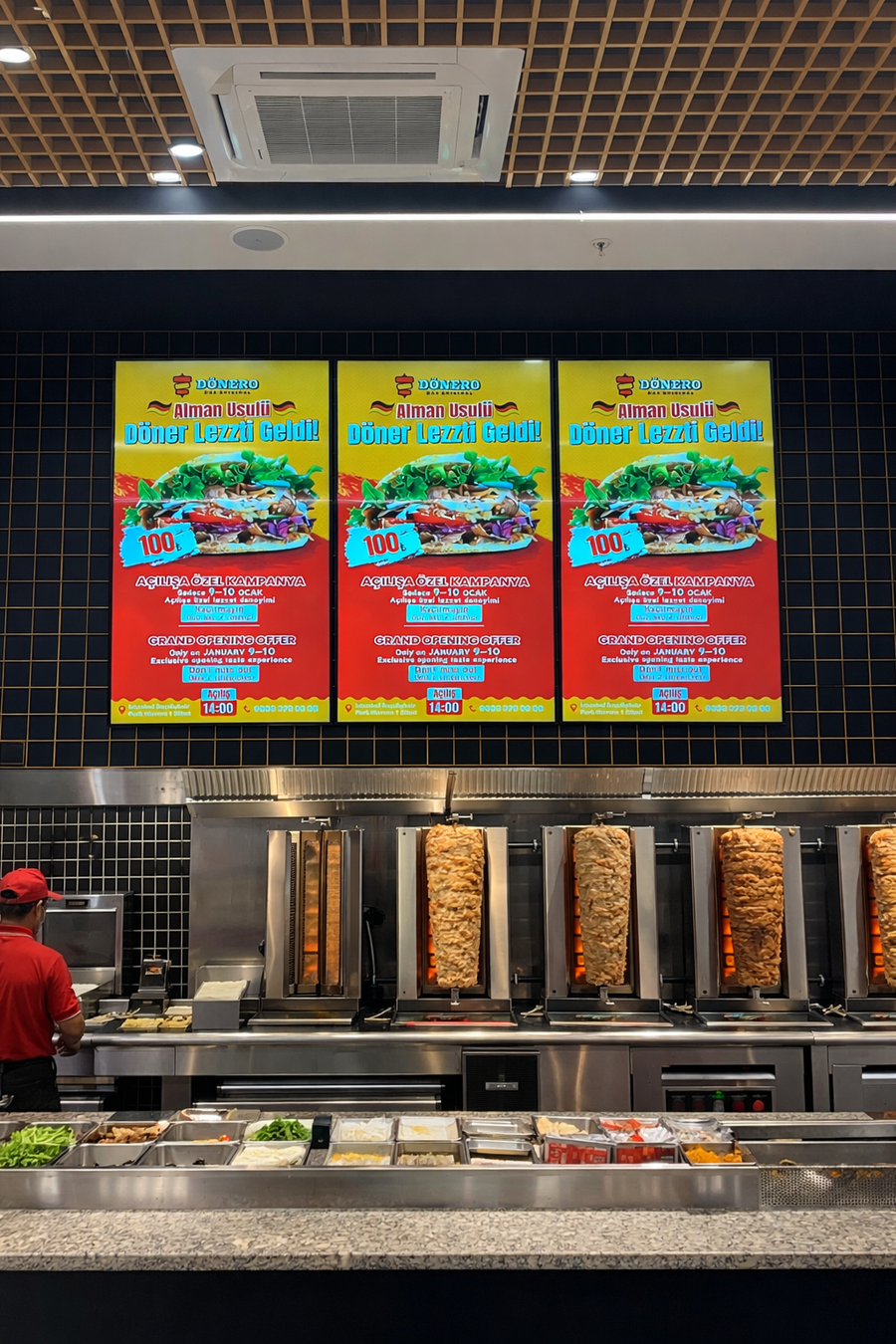 Fast Casual Döner Restoran Menuboard Projesi