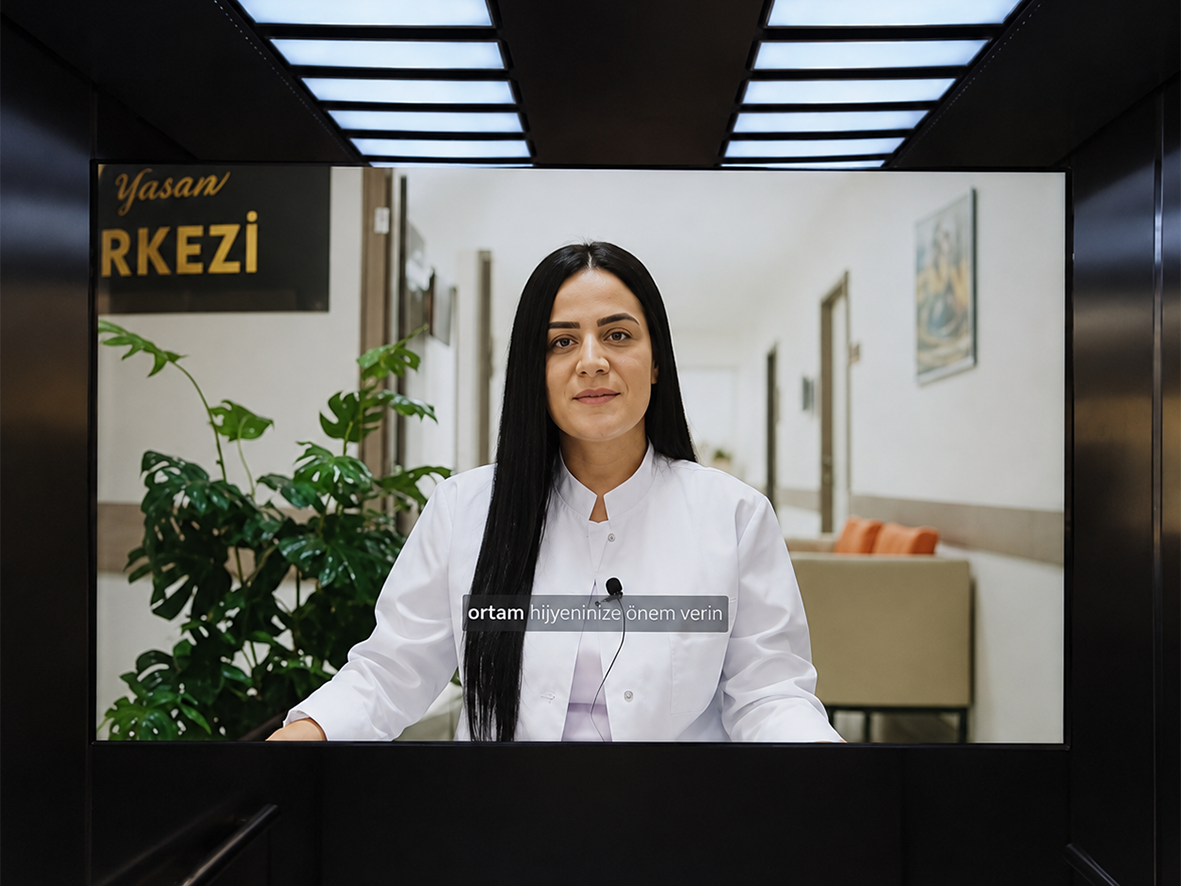 Kartal Kızılay Hastanesi Asansör Ekranı Projesi