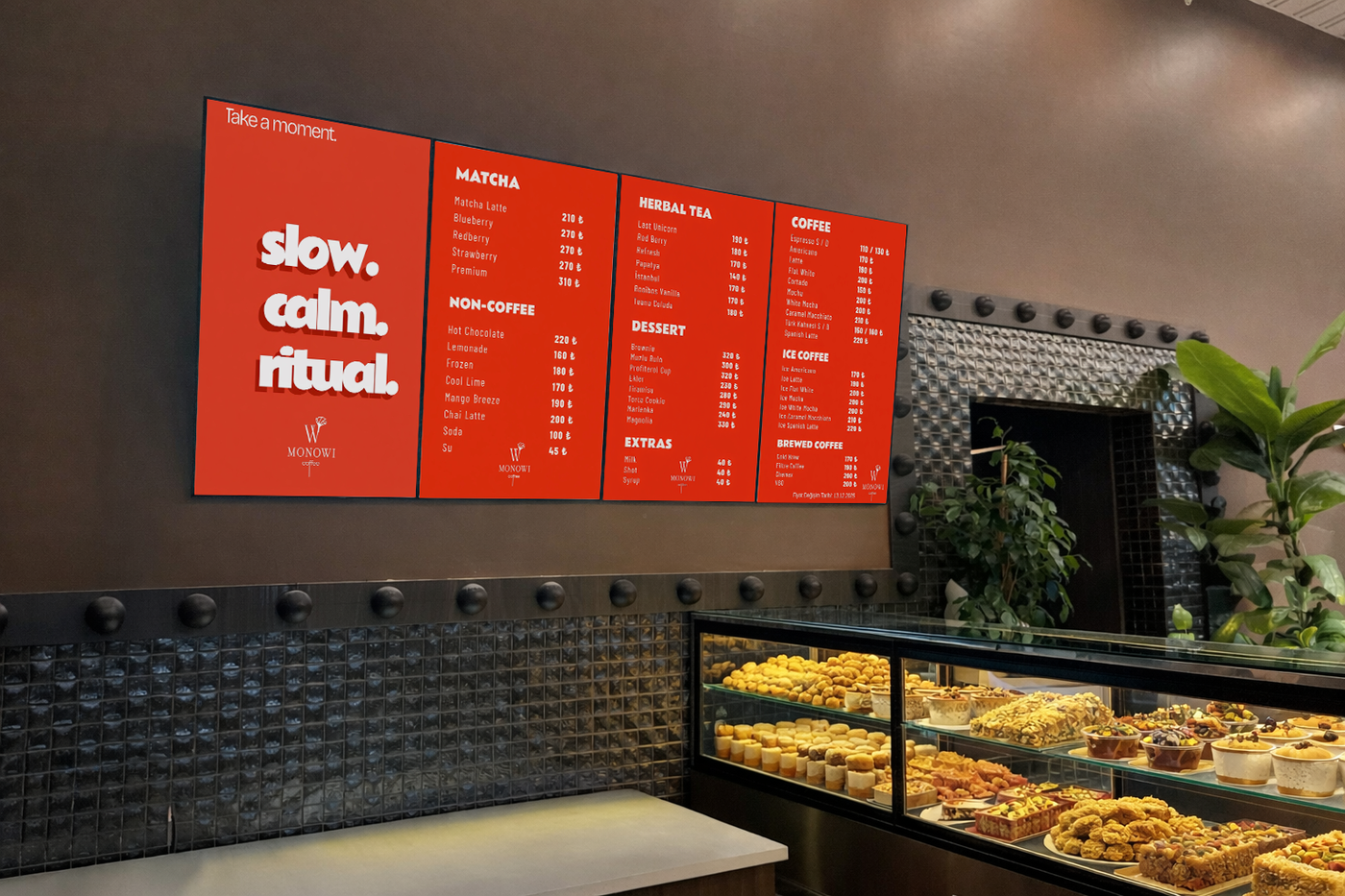 Butik Kahve Dükkanı Menuboard Projesi