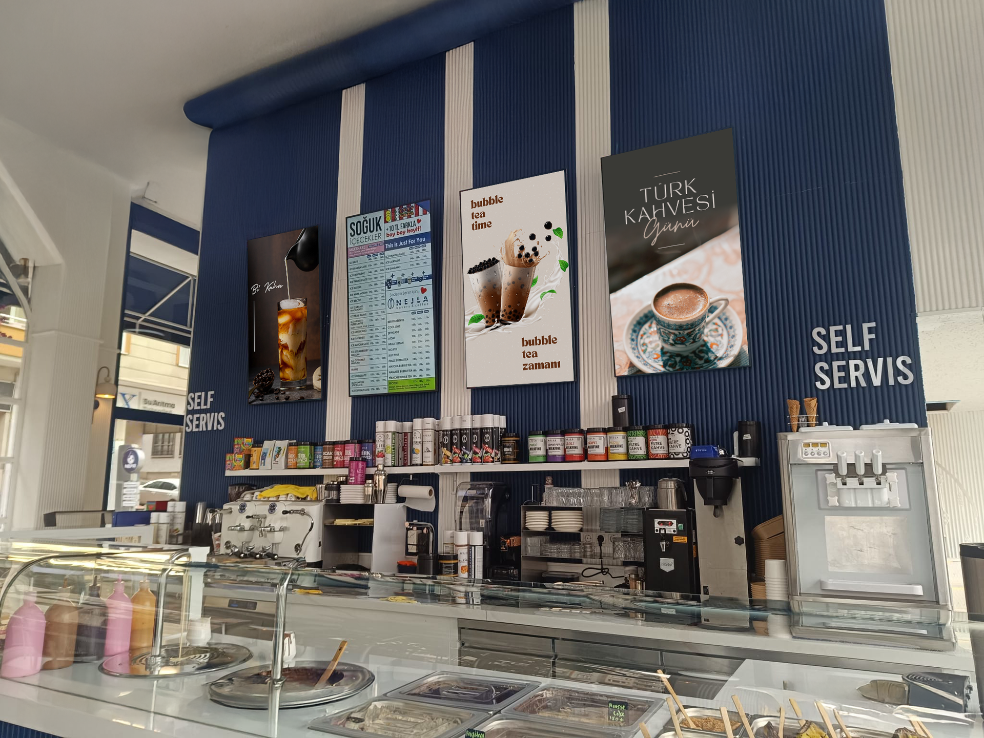 Yerel Kafe Zinciri Menuboard Projesi