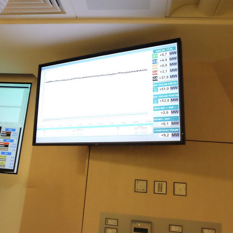 Enerji İletim Şebekesi Kontrol Odası Monitör Projesi